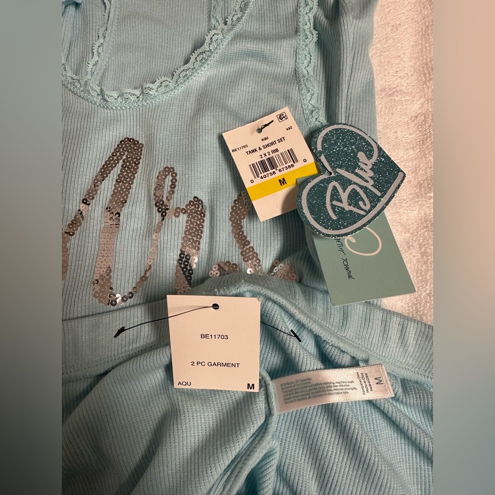 Blue by Betsey Johnson Light Blue 'Mrs.' Pajama Set - Picture 8 of 8
